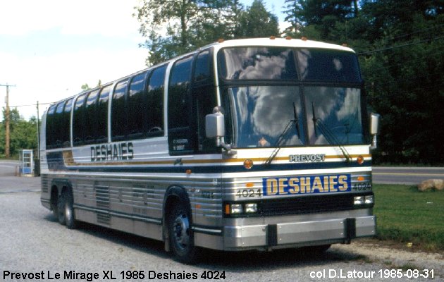 BUS/AUTOBUS: Prevost Le Mirage XL 1985 Deshaies