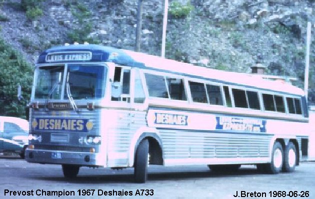 BUS/AUTOBUS: Prevost Champion 1967 Deshaies