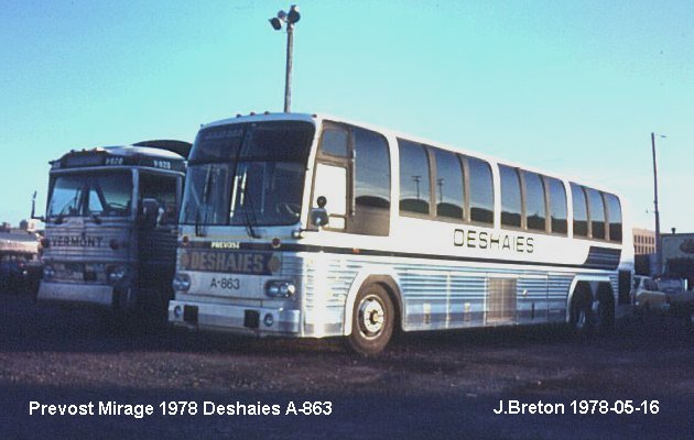 BUS/AUTOBUS: Prevost Le Mirage 1978 Deshaies