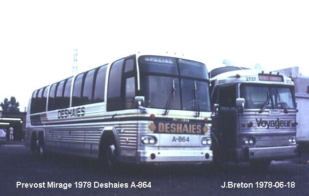 BUS/AUTOBUS: Prevost Le Mirage 1978 Deshaies