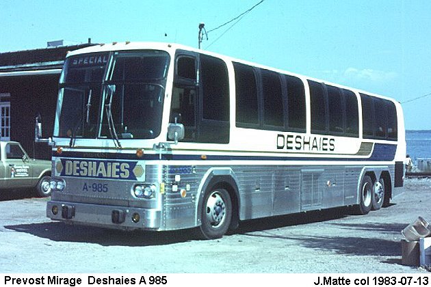 BUS/AUTOBUS: Prevost Le Mirage 1979 Deshaies