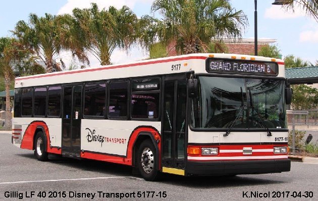 BUS/AUTOBUS: Gillig LF 40 2015 DisneyTransport