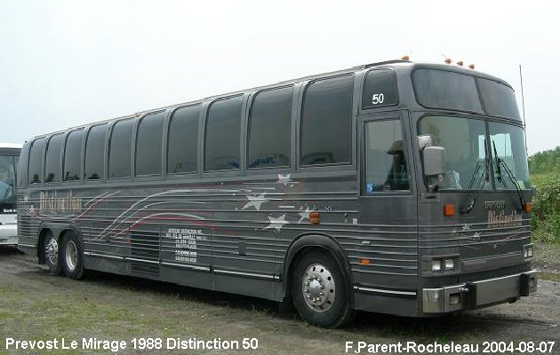 BUS/AUTOBUS: Prevost Le Mirage 1988 Distinction