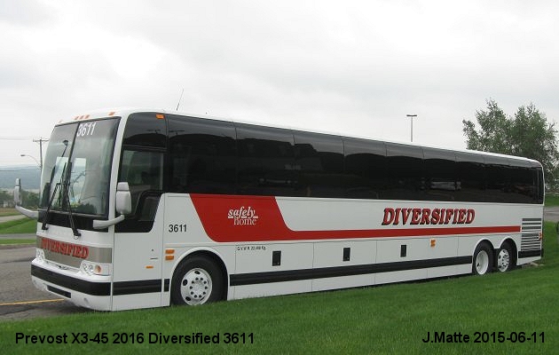 BUS/AUTOBUS: Prevost X3-45 2016 Diversified