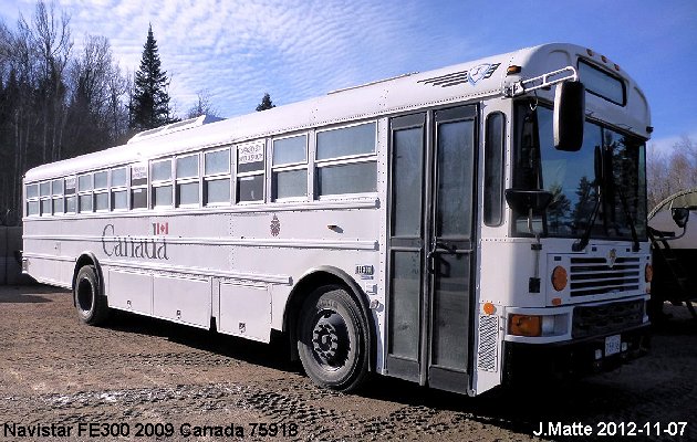 BUS/AUTOBUS: Navistar Fe300 2009 DND Canada