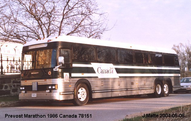 BUS/AUTOBUS: Prevost Marathon 1986 DND Canada