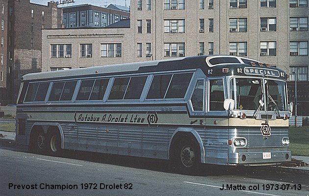 BUS/AUTOBUS: Prevost Champion 1972 Drolet