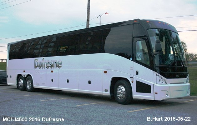 BUS/AUTOBUS: MCI J4500 2016 Dufresne