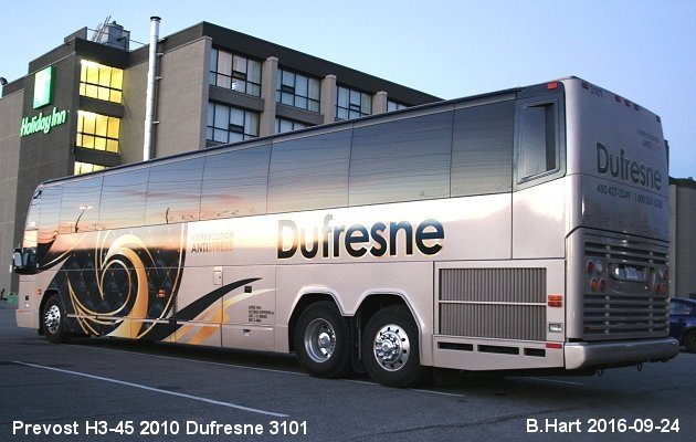 BUS/AUTOBUS: Prevost H3-45 2010 Dufresne