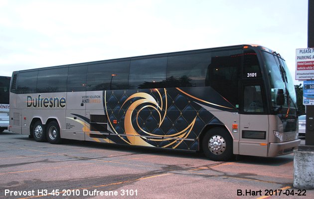 BUS/AUTOBUS: Prevost H3-45 2010 Dufresne