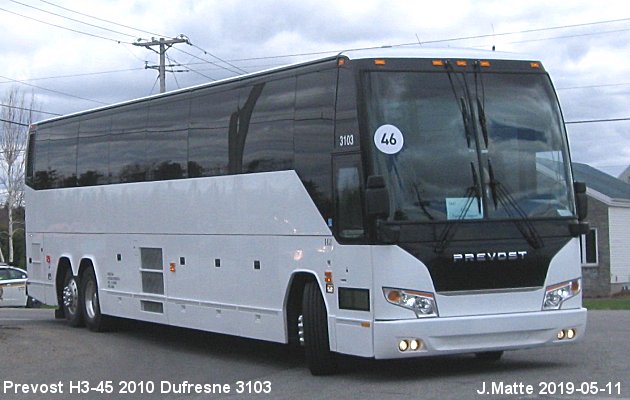 BUS/AUTOBUS: Prevost H3-45 2010 Dufresne