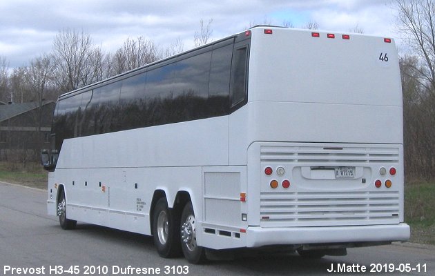 BUS/AUTOBUS: Prevost H3-45 2010 Dufresne