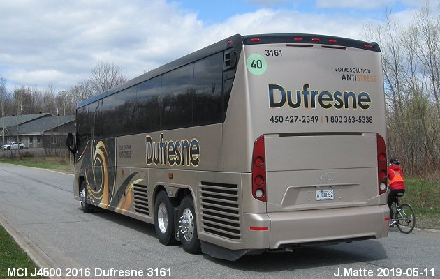 BUS/AUTOBUS: MCI J4500 2016 Dufresne