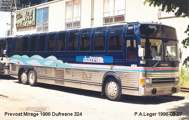 BUS/AUTOBUS: Prevost Mirage 1988 Dufresne