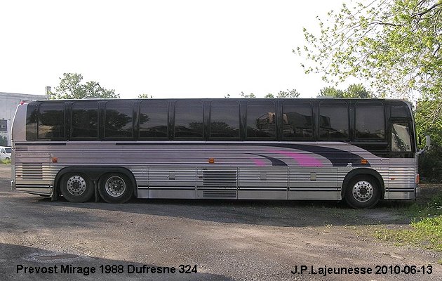 BUS/AUTOBUS: Prevost Mirage 1988 Dufresne