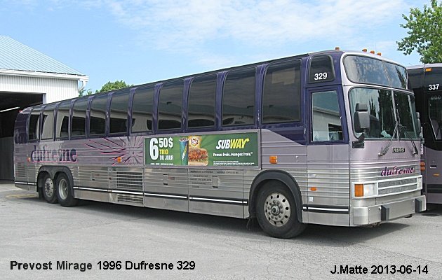 BUS/AUTOBUS: Prevost Mirage 1996 Dufresne