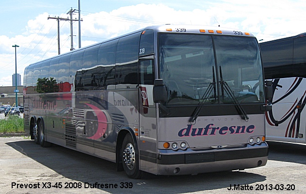 BUS/AUTOBUS: Prevost X3-45 2008 Dufresne