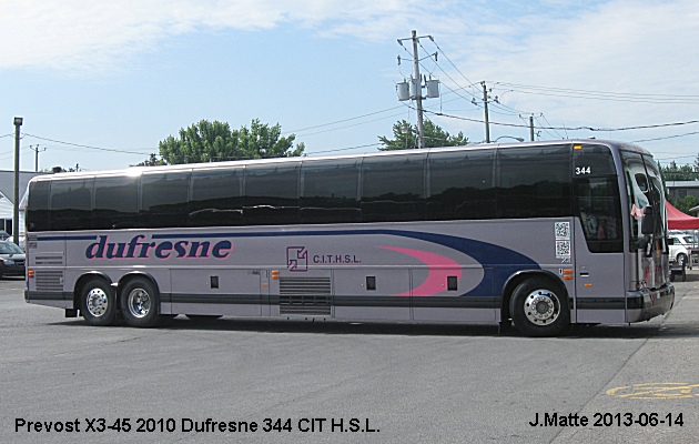 BUS/AUTOBUS: Prevost X3-45 2010 Dufresne