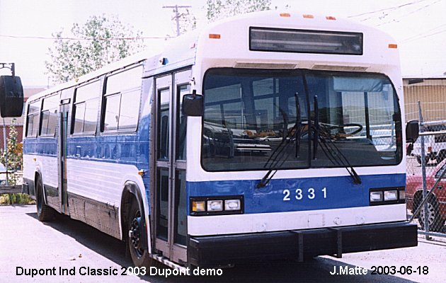 BUS/AUTOBUS: Dupont Industries Classic 2003 Dupont Industries