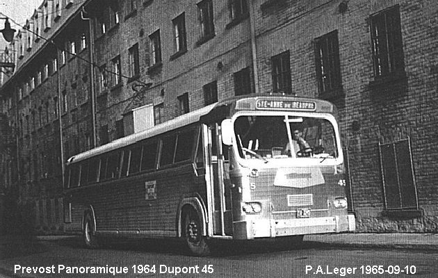 BUS/AUTOBUS: Prevost Panoramique 1964 Dupont