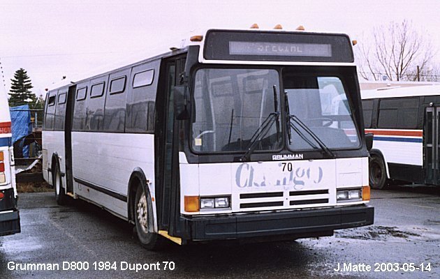 BUS/AUTOBUS: Grumman D800 1984 Dupont Industries