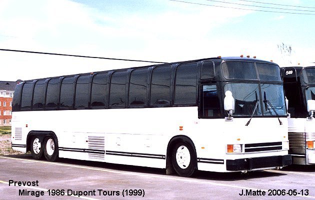 BUS/AUTOBUS: Prevost Mirage 1986 Dupont (1999)