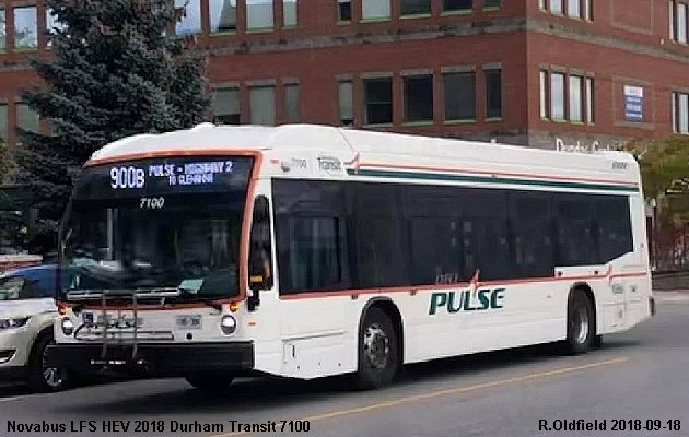 BUS/AUTOBUS: Novabus LFS HEV 2018 Durham Transit