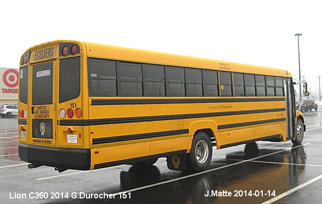 BUS/AUTOBUS: Lion C360 2014 Durocher