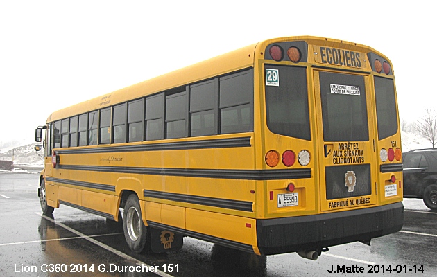 BUS/AUTOBUS: Lion C360 2014 Durocher