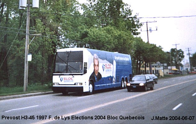 BUS/AUTOBUS: Prevost H3-45 1998 Fleurs de Lys