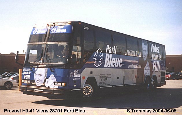 BUS/AUTOBUS: Prevost H3-41 1998 Parti Bleu