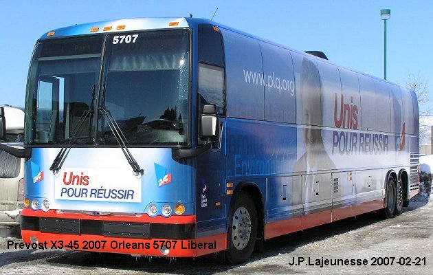 BUS/AUTOBUS: Prevost X3-45 2007 Orleans