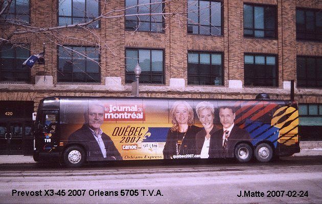 BUS/AUTOBUS: Prevost X3-45 2007 Orleans