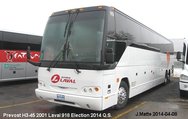 BUS/AUTOBUS: Prevost H3-45 2001 Laval