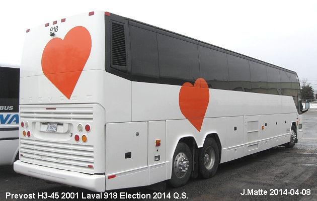 BUS/AUTOBUS: Prevost H3-45 2001 Laval