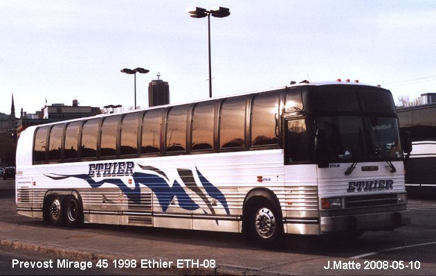 BUS/AUTOBUS: Prevost Le Mirage 1998 Ethier