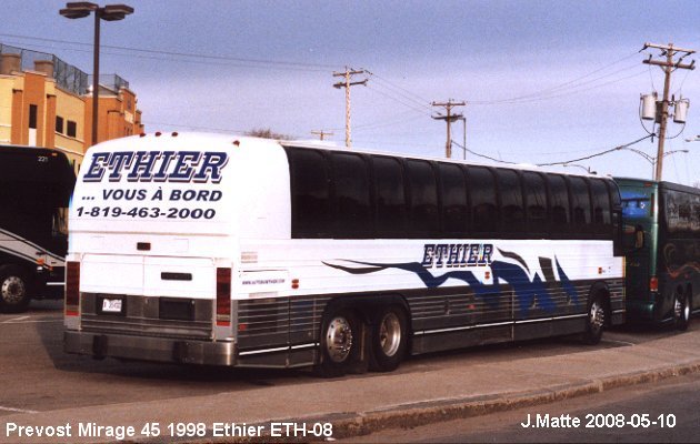 BUS/AUTOBUS: Prevost Le Mirage 1998 Ethier