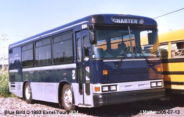 BUS/AUTOBUS: Blue Bird Q Type 1993 Excel-Tour