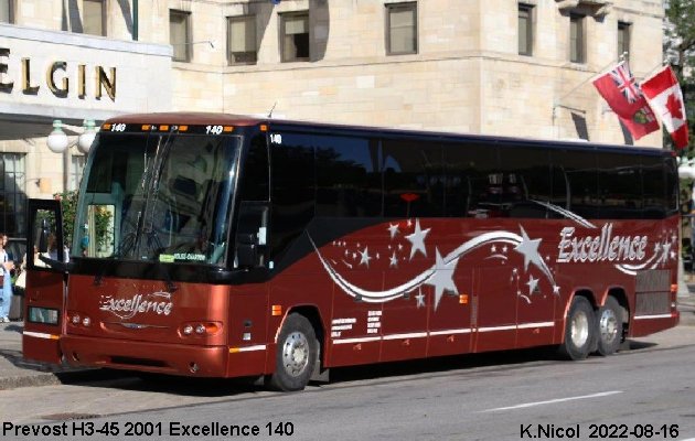 BUS/AUTOBUS: Prevost H3-45 2001 Excellence