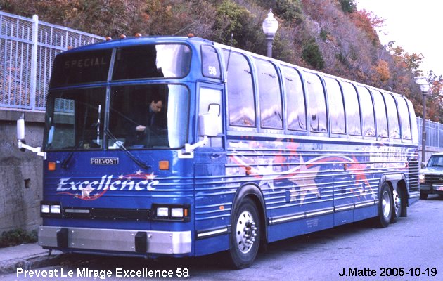 BUS/AUTOBUS: Prevost Le Mirage 1986 Excellence