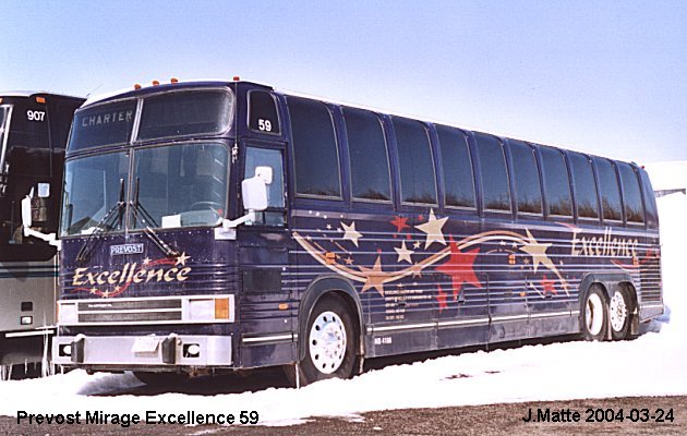 BUS/AUTOBUS: Prevost Le Mirage 1986 Excellence