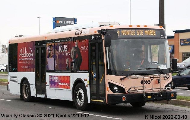 BUS/AUTOBUS: Vicinity Classic 30 2021 Keolis