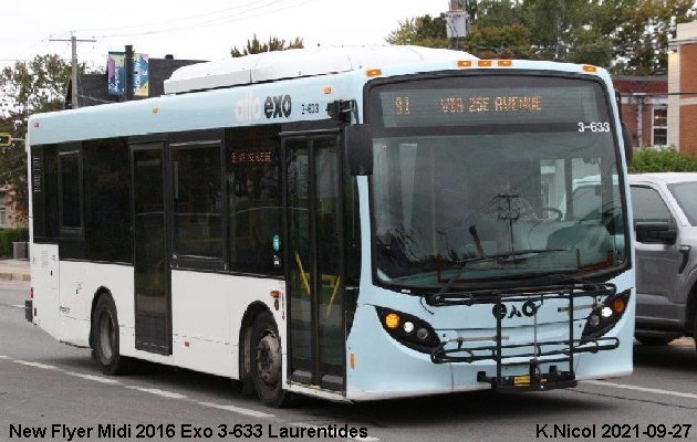 BUS/AUTOBUS: New Flyer MidiBus 2016 Transcobec