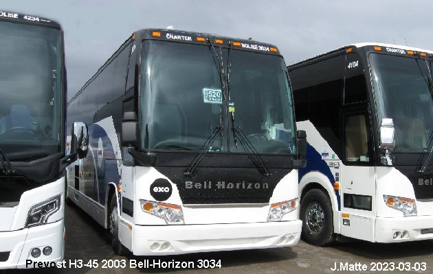 BUS/AUTOBUS: Prevost H3-45 2003 Bell-Horizon