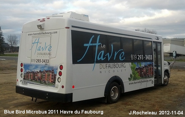 BUS/AUTOBUS: Blue Bird Microbird 2011 Faubourg