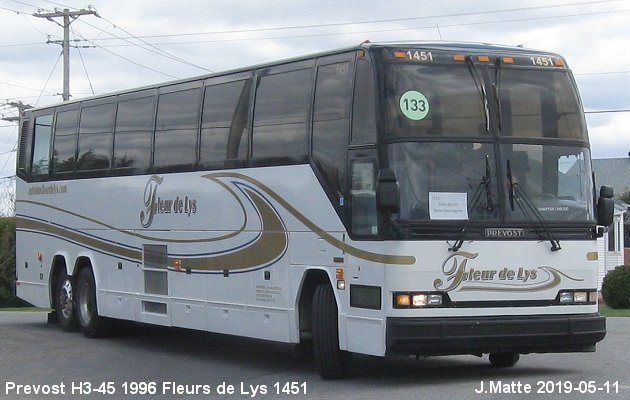 BUS/AUTOBUS: Prevost H3-45 1996 Fleurs de Lys