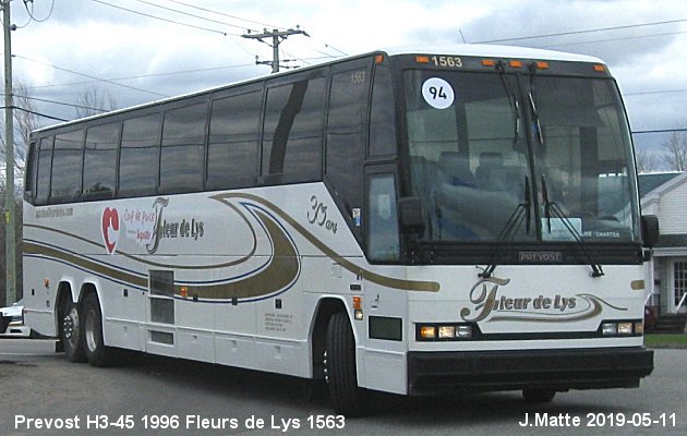 BUS/AUTOBUS: Prevost H3-45 1996 Fleurs de Lys