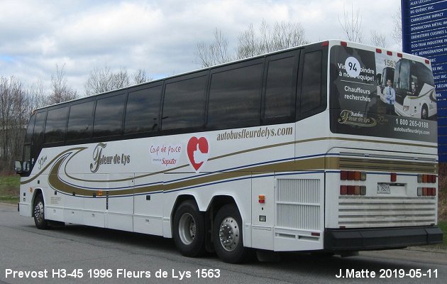 BUS/AUTOBUS: Prevost H3-45 1996 Fleurs de Lys