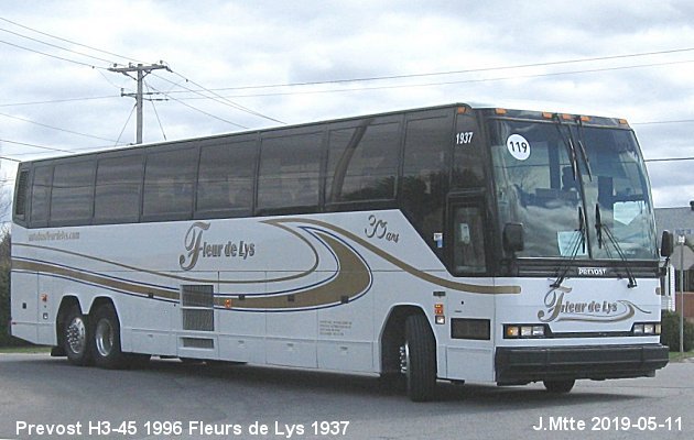 BUS/AUTOBUS: Prevost H3-45 1996 Fleurs de Lys