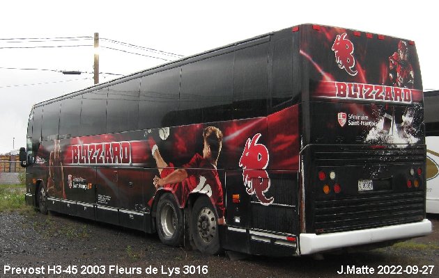 BUS/AUTOBUS: Prevost H3-45 2003 Fleurs de Lys